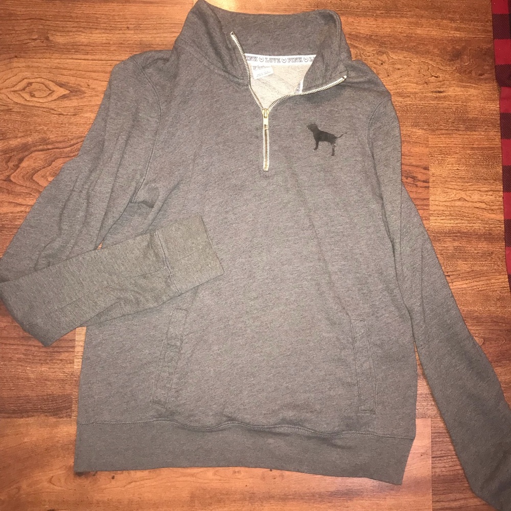 PINK half zip pullover